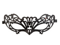 Brokatowa maska karnawałowa czarna - 1 szt.