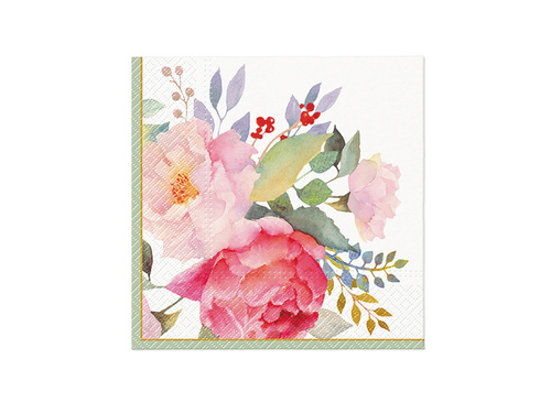 Serwetki Delikatny bukiet - 33 cm - 20 szt.