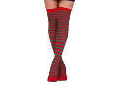 Pończochy elfa czerwono-zielone