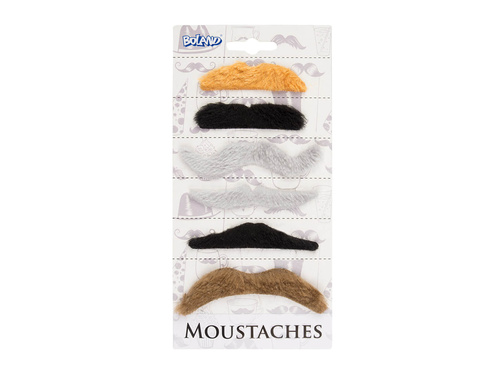 Wąsy samoprzylepne mix wzorów - 6 szt.