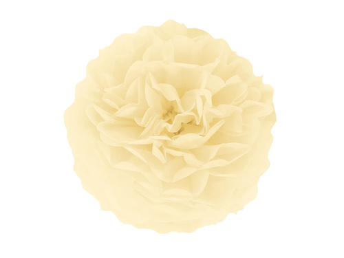 Dekoracja wisząca pompon kwiat - kremowy- 35 cm - 1 szt.