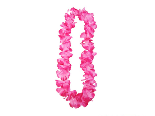 Naszyjnik hawajski - różowy - 1 m - 1 szt.