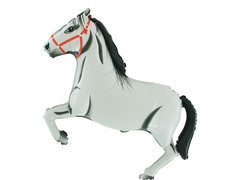 Balon foliowy Konik biały - 105 x 74 cm - 1 szt.