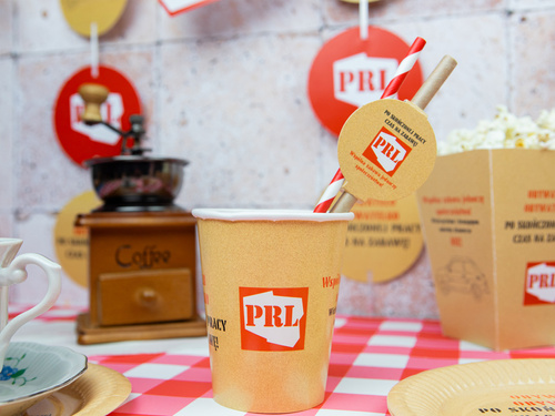 Kubeczki papierowe na urodziny PRL - 250 ml - 6 szt.