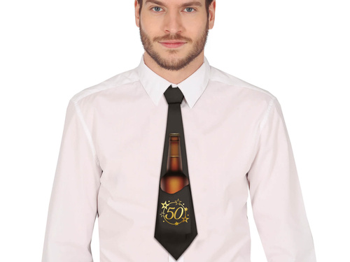 Krawat urodzinowy na pięćdziesiątkę - 1 szt.