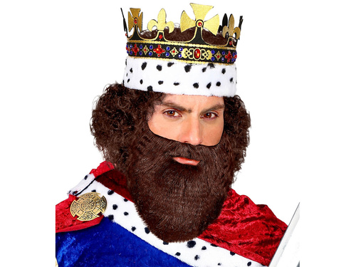 Broda z wąsami brązowa - 1 szt.