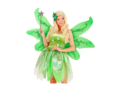 Zielone skrzydła Maxi z kryształkami 125×72 cm