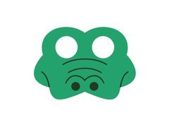 Maska filcowa Krokodyl - 1 szt.