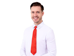 Czerwony krawat - 45 cm - 1 szt.