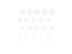 Pikery Białe Kulki - 20 szt.