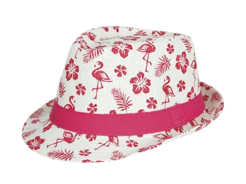 Kapelusz hawajski Flamingi dla dzieci - 1 szt.