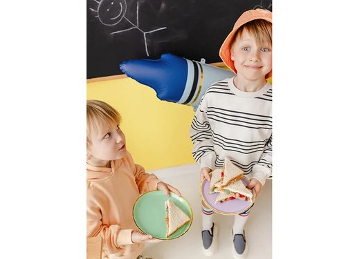 Talerzyki papierowe urodzinowe Pastelowe - 21 cm - 6 szt.