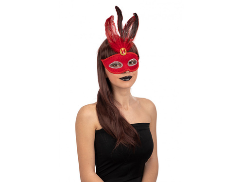 Maska karnawałowa czerwona