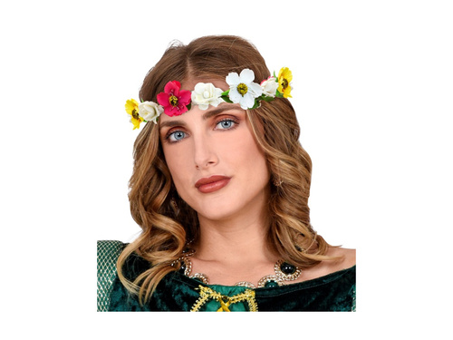 Kwiatowy diadem z wstążką