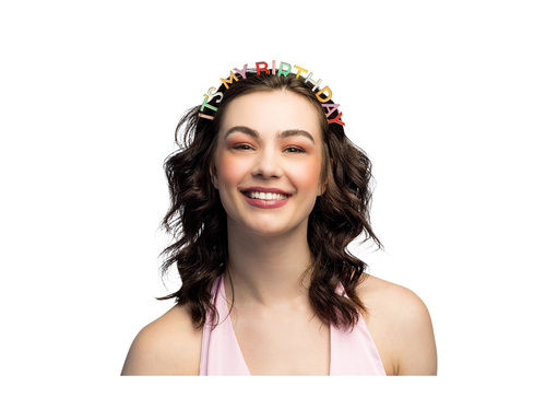 Metalowa Opaska na głowę „It’s my birthday”