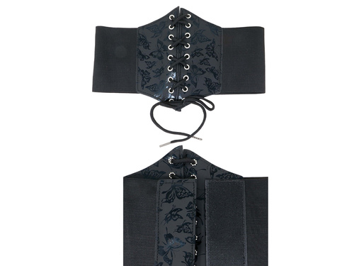Czarny gorset wiązany - 1 szt.