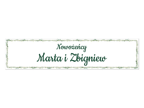 Tablica rejestracyjna personalizowana - 52 x 12 cm - 2 szt.