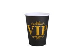 Kubeczki papierowe czarne VIP - 250 ml - 10 szt.