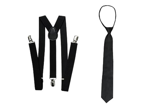 Zestaw lata 20 dla mężczyzny czarny