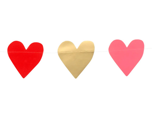Girlanda papierowa Serca - 200 cm - 1 szt.