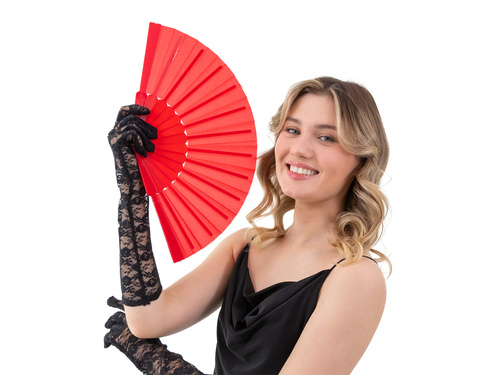 Wachlarz czerwony - 40 x 23 x 2 cm - 1 szt.