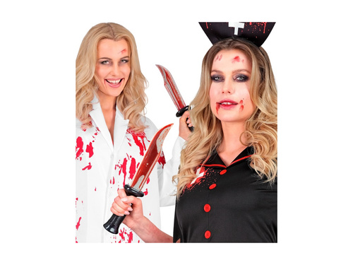 Zakrwawiony plastikowy nóż - 34 cm