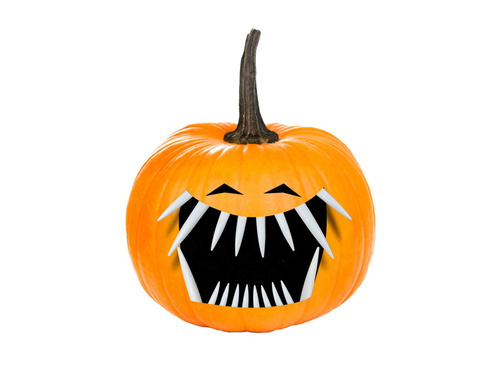 Halloweenowe zęby do dyni - 18 szt.