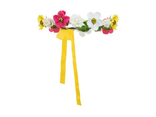 Kwiatowy diadem z wstążką