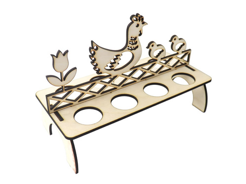 Drewniana podstawka pod jajka na Wielkanoc