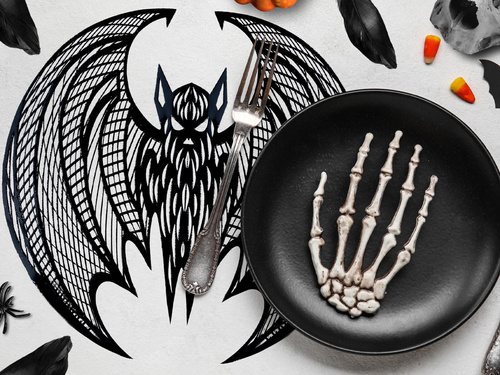Podstawka pod talerz - Nietoperz - 38 cm - 1 szt.