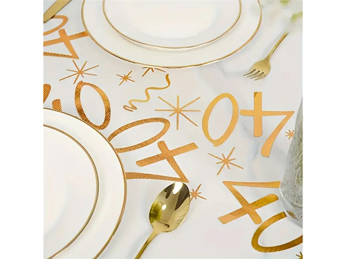 Dekoracja bieżnik na stół z nadrukiem na 40 urodziny - 30 cm x 5 m - 1 szt.