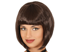 Peruka Retro brązowa - 1 szt.