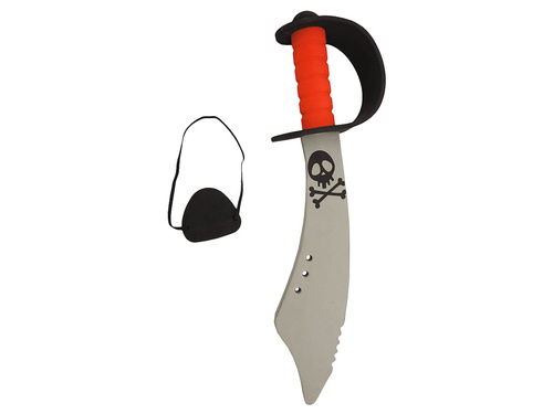 Miecz piracki + opaska na oko - 1 szt.