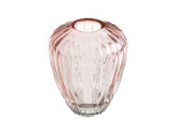 Szklany wazonik owalny różowy - 1 szt.