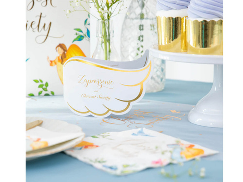 Zaproszenia na Chrzest Święty Skrzydła - 10 szt.