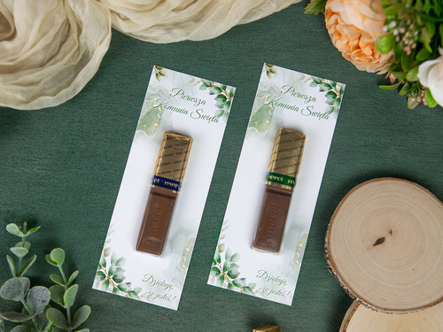 Podziękowanie dla gości Merci na Komunię Świętą - 5 szt.