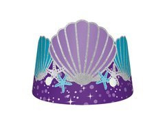 Tiara papierowa Mermaid Wishes - 16 x 12 cm - 8 szt.