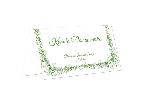 Winietki personalizowane składane na I Komunię Świętą - 15 szt.