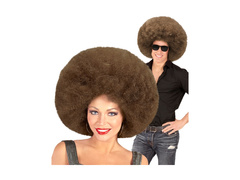 Duża peruka afro brązowa, wysokiej jakości