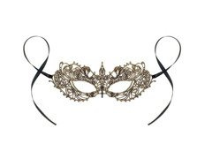 Maska karnawałowa ażurowa Złota Magia - 1 szt.