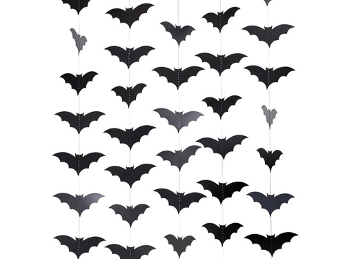 Dekoracja wisząca - papierowe Nietoperze - 20 m