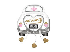 Balon foliowy Auto Just Married - 58 x 79 cm - 1 szt.