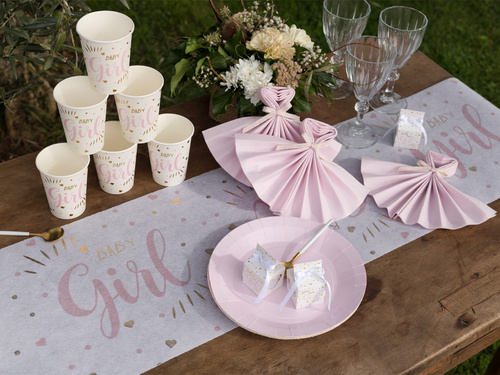 Kubeczki papierowe Baby Girl - 270 ml - 10 szt.