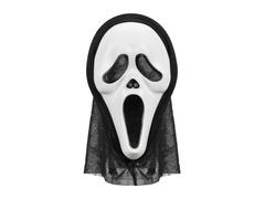 Maska krzyk z kapturem na Halloween  - 1 szt.