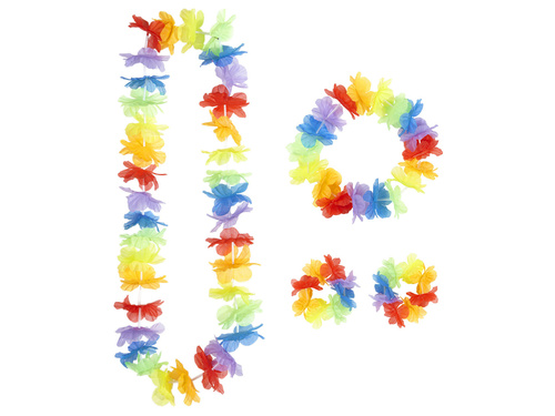 Zestaw - komplet hawajski kolorowy - 4 częściowy