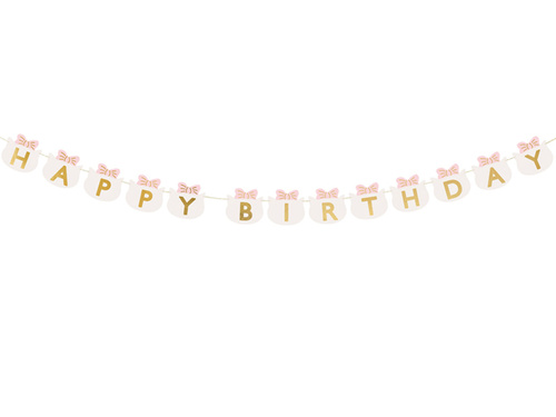 Baner urodzinowy Happy Birthday Kotki - 280 x 12 cm - 1 szt.