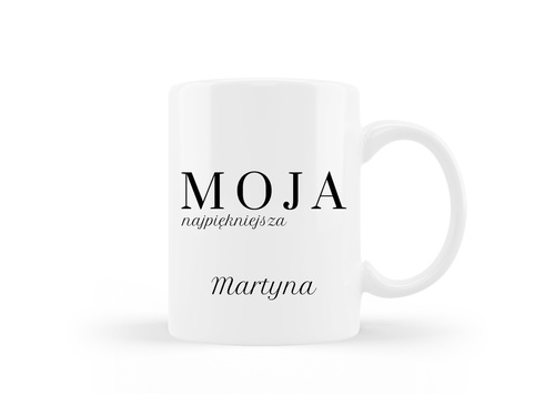 Kubek personalizowany Moja najpiękniejsza na Walentynki - 330ml
