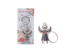 Breloczek do kluczy Aniołek dla Babci z serduszkiem