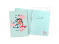 Kartka urodzinowa dla dziecka Stitch - 11 x 17 cm 1 szt.