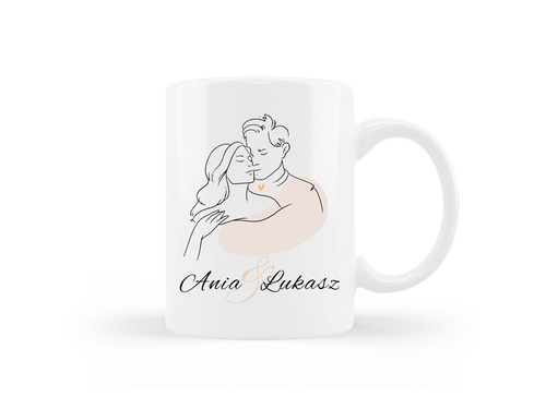 Kubek personalizowany z imionami na Walentynki - 330ml